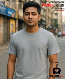 Premium Ash Cotton T-Shirt for Men | KapoorBro