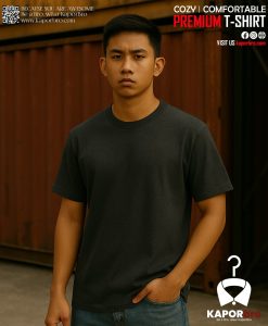 Black cotton T shirt