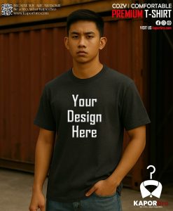 Premium Black Cotton T-Shirt | Custom Design Available | KapoorBro