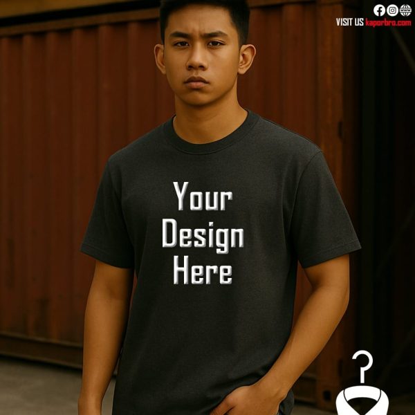 Premium Black Cotton T-Shirt | Custom Design Available | KapoorBro